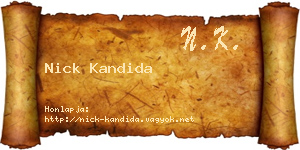 Nick Kandida névjegykártya